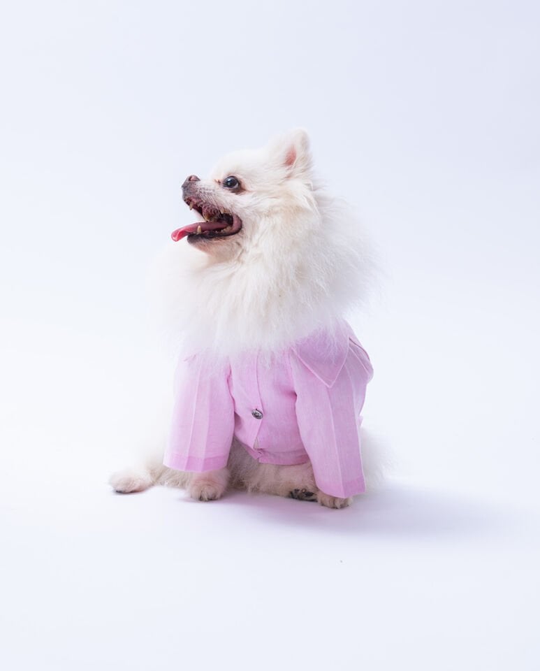 Büyük Irk Pembe Keten Gömlek