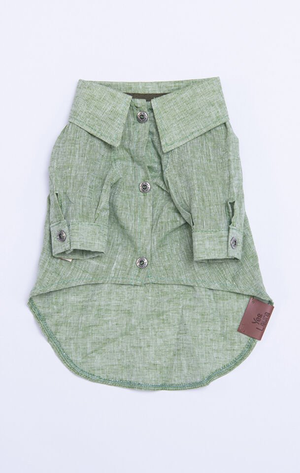 Küçük Irk Yeşil Keten Gömlek