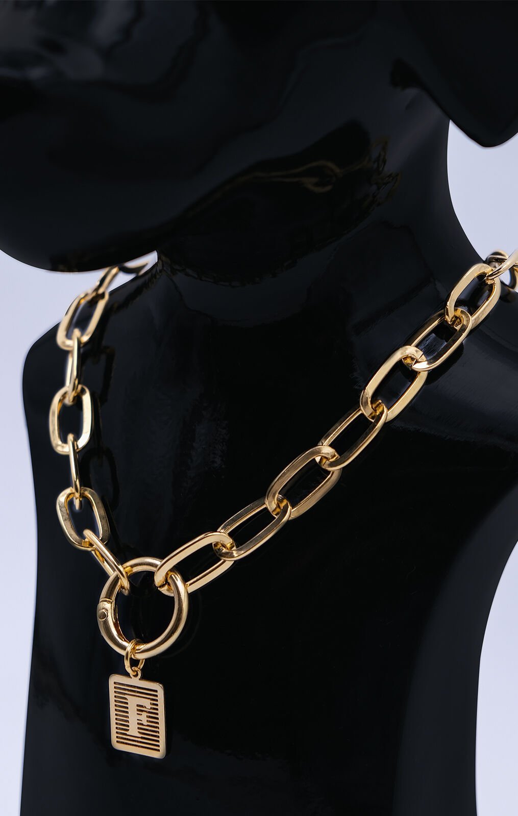 Köpek ve Kedi Altın Kaplama Harf Tasarımlı Zincir Kolye