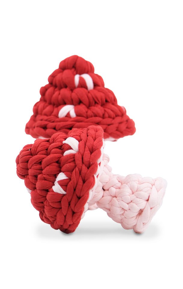 Mantar Şeklinde Örgülü Evcil Hayvan Oyuncağı 11-12 cm