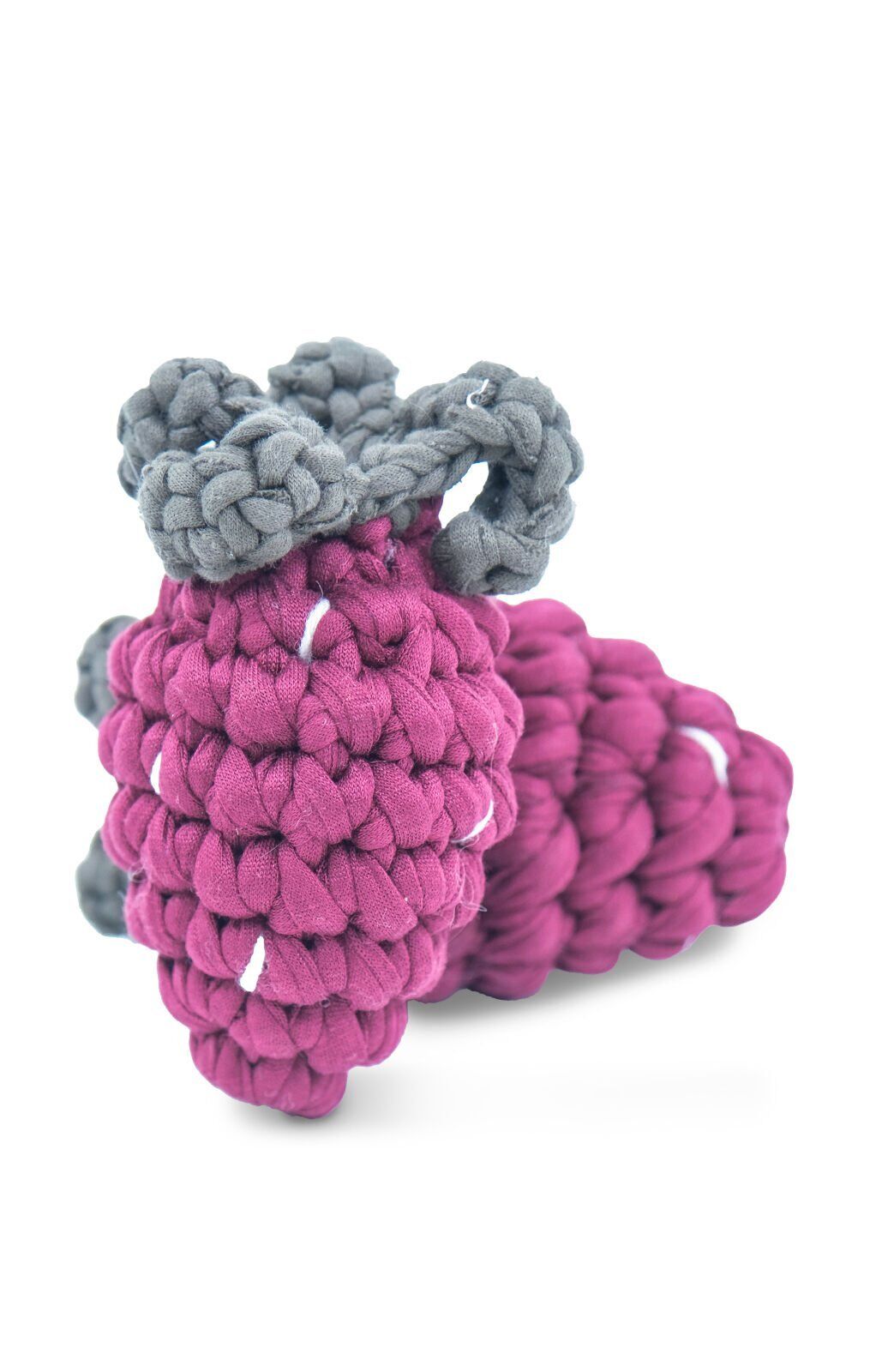 Çilek Şeklinde Örgülü Evcil Hayvan Oyuncağı 11 cm