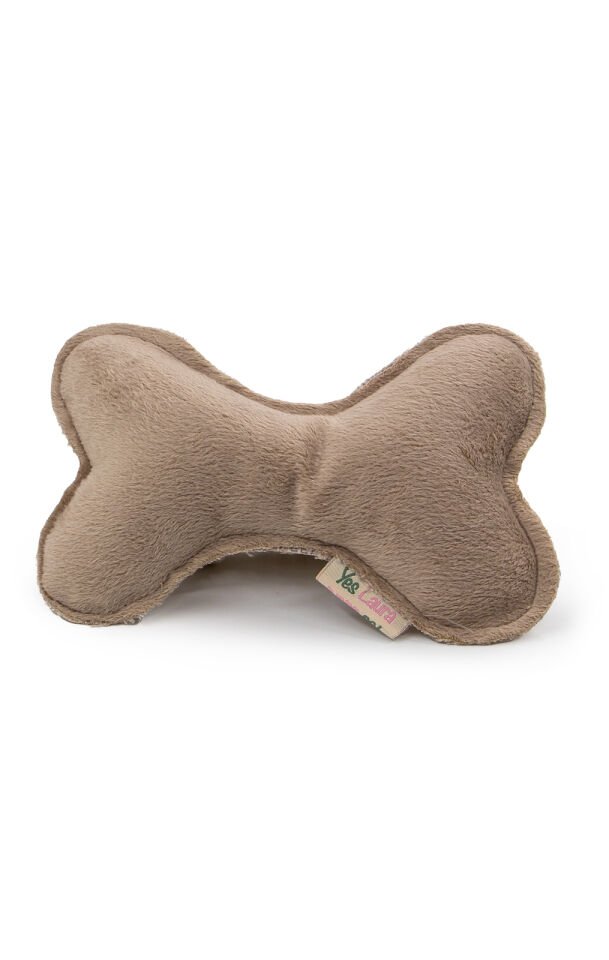 Kemik Şeklinde Kahve Süet Evcil Hayvan Oyuncağı