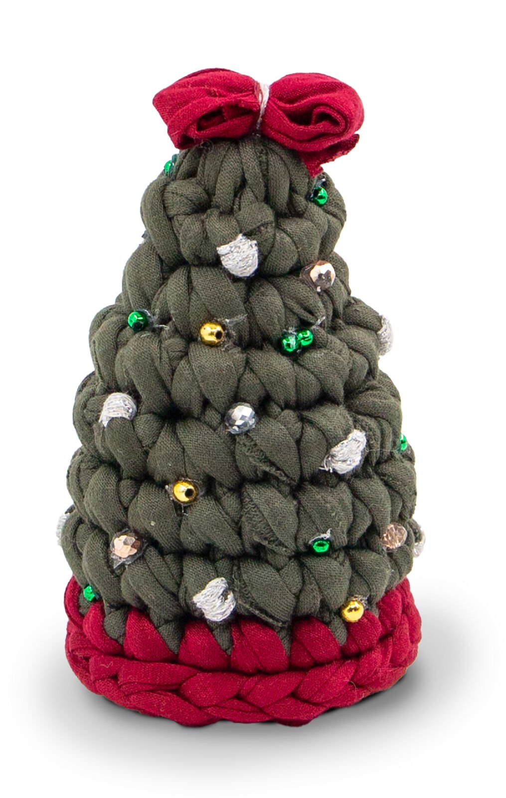 Yılbaşı Ağacı Şeklinde Örgülü Evcil Hayvan Oyuncağı