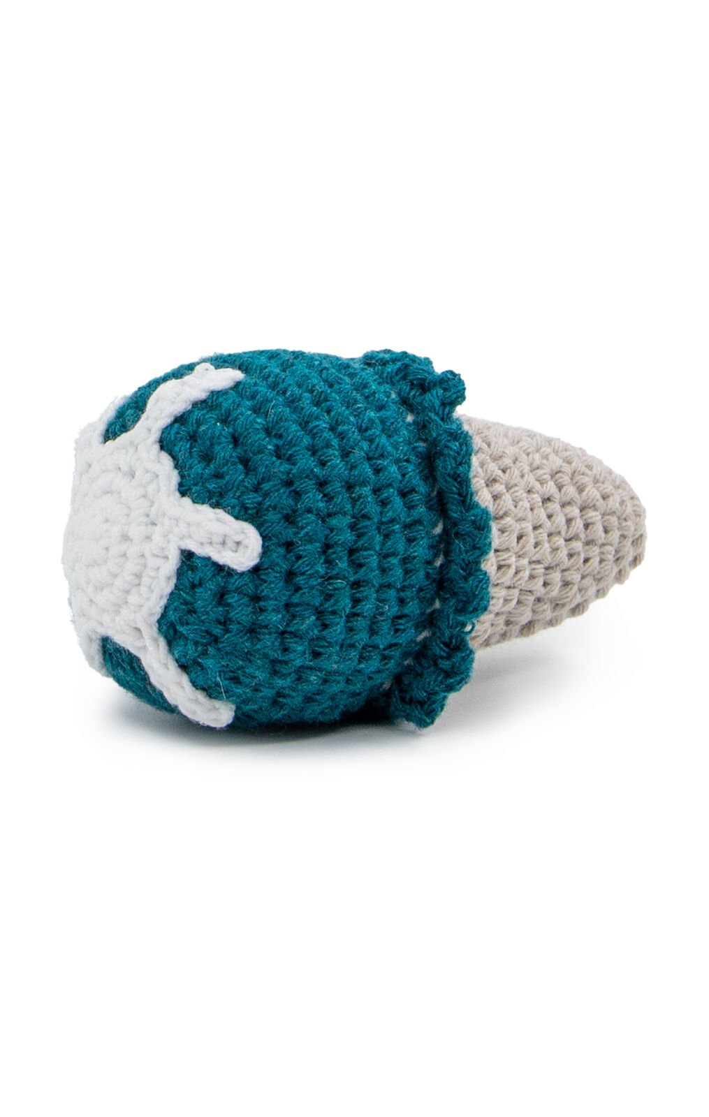 Dondurma Külahı Şeklinde Yeşil Örgülü Evcil Hayvan Oyuncağı