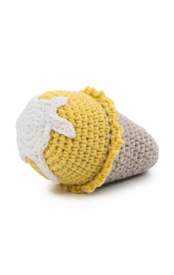 Dondurma Külahı Şeklinde Sarı Örgülü Evcil Hayvan Oyuncağı