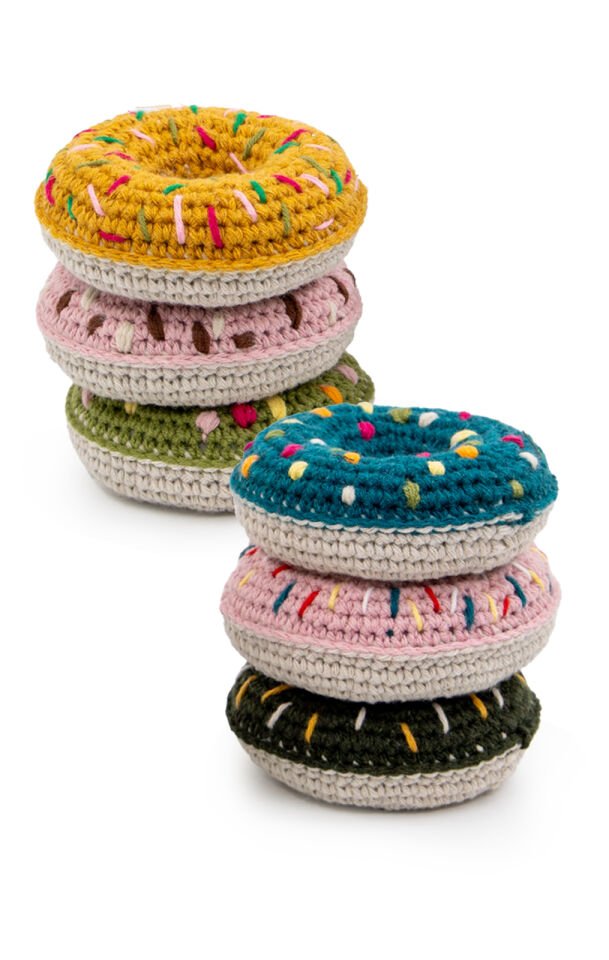 Donut Şeklinde Haki Örgülü Evcil Hayvan Oyuncağı