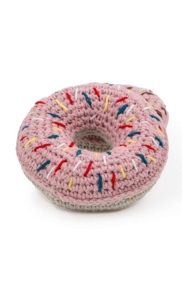 Donut Şeklinde Pudra Örgülü Evcil Hayvan Oyuncağı