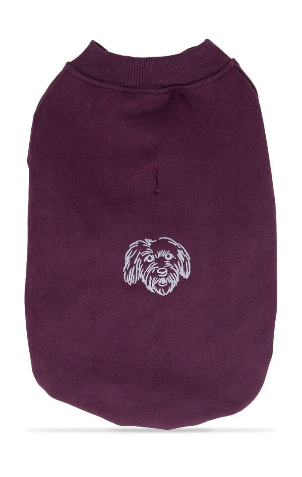 Bordo Kapşonsuz Sweetshirt