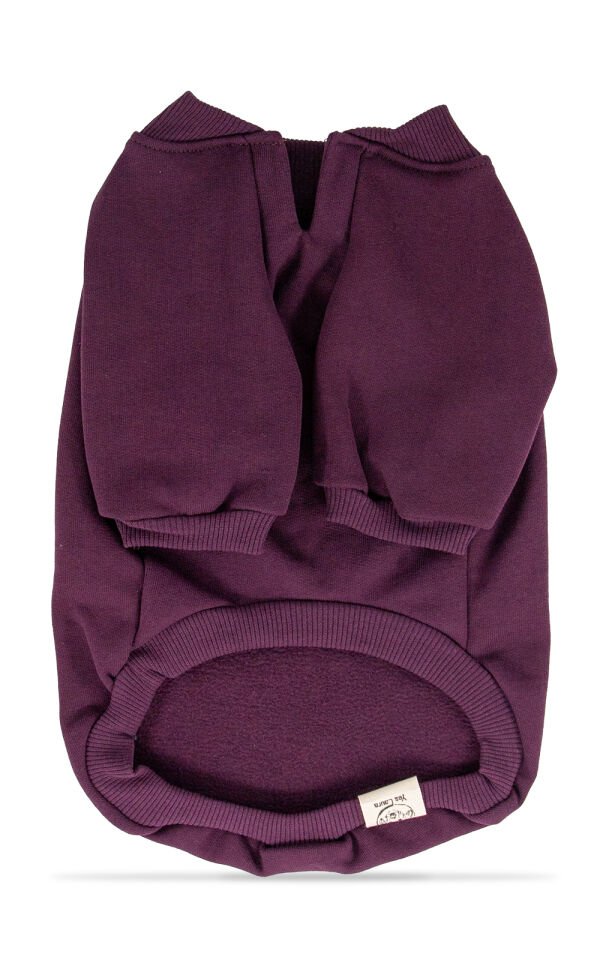 Bordo Kapşonsuz Sweetshirt