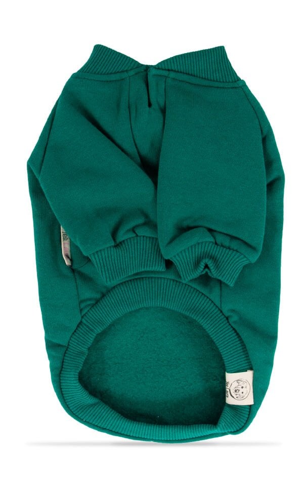 Koyu Yeşil Kapşonsuz Sweetshirt