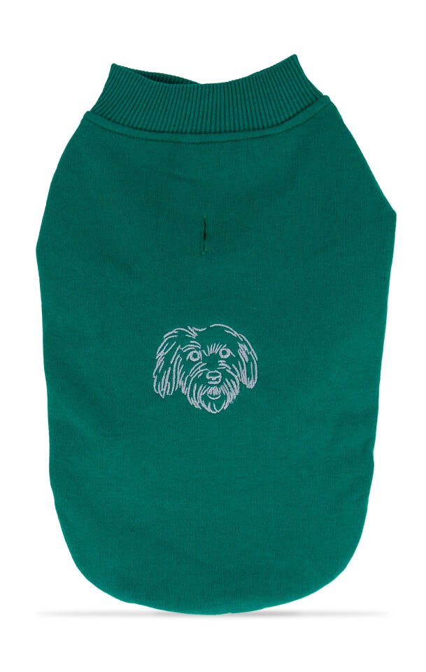 Koyu Yeşil Kapşonsuz Sweetshirt