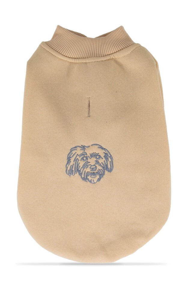 Bej Kapşonsuz Sweetshirt