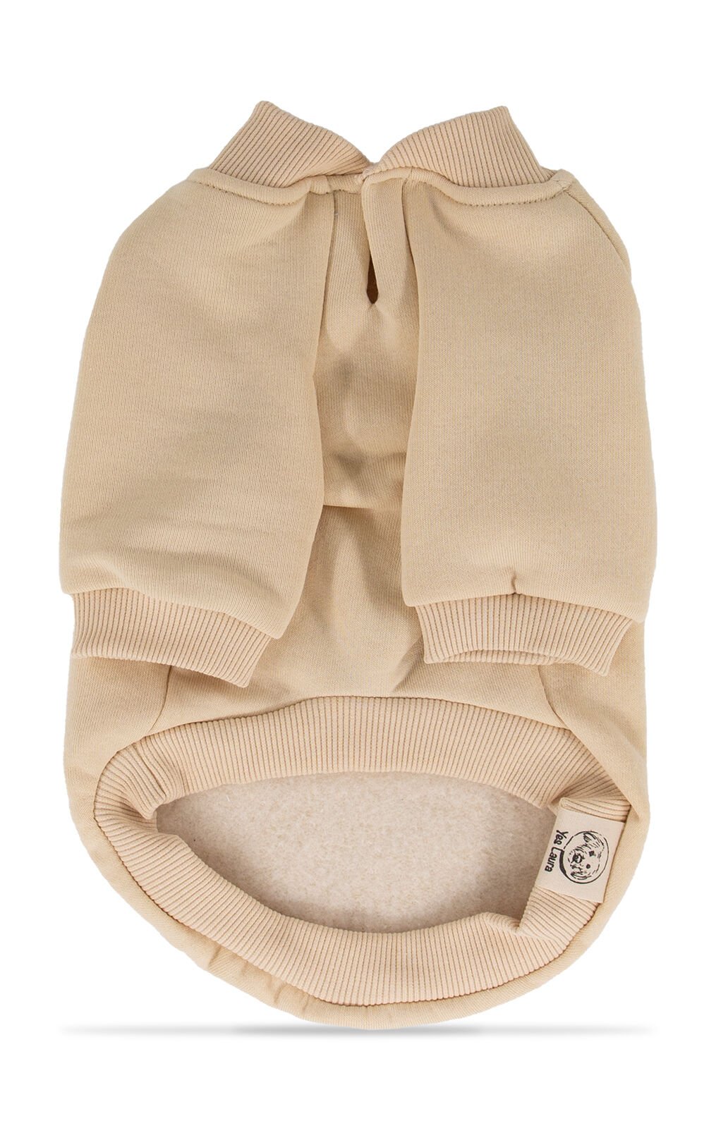 Bej Kapşonsuz Sweetshirt