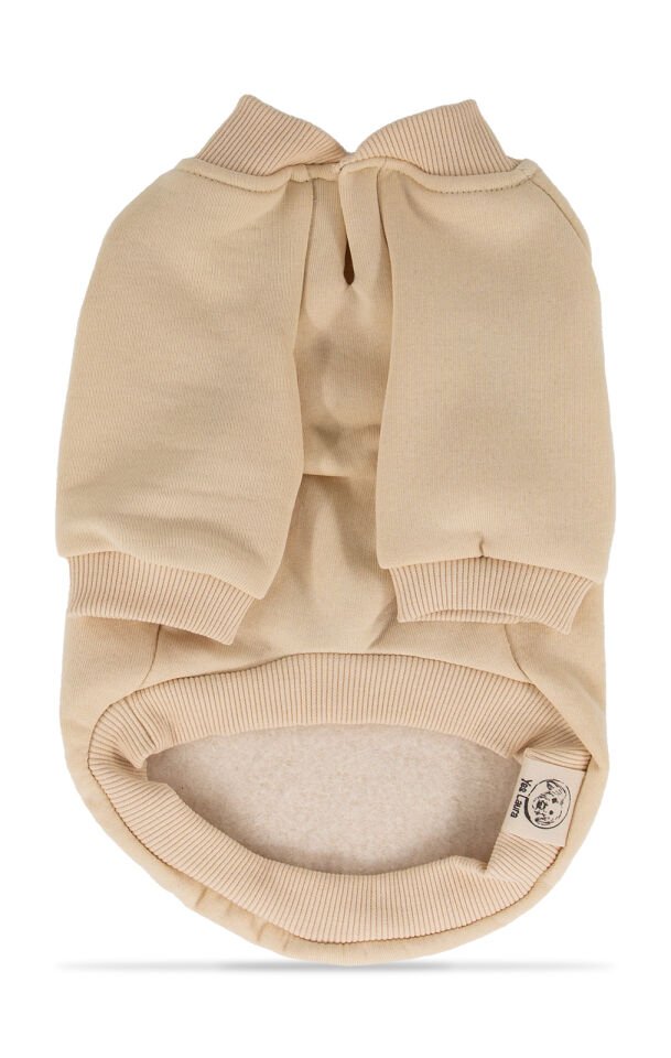 Bej Kapşonsuz Sweetshirt