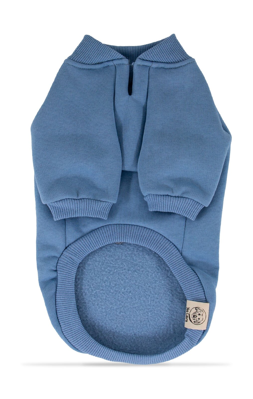 Mavi Kapşonsuz Sweetshirt