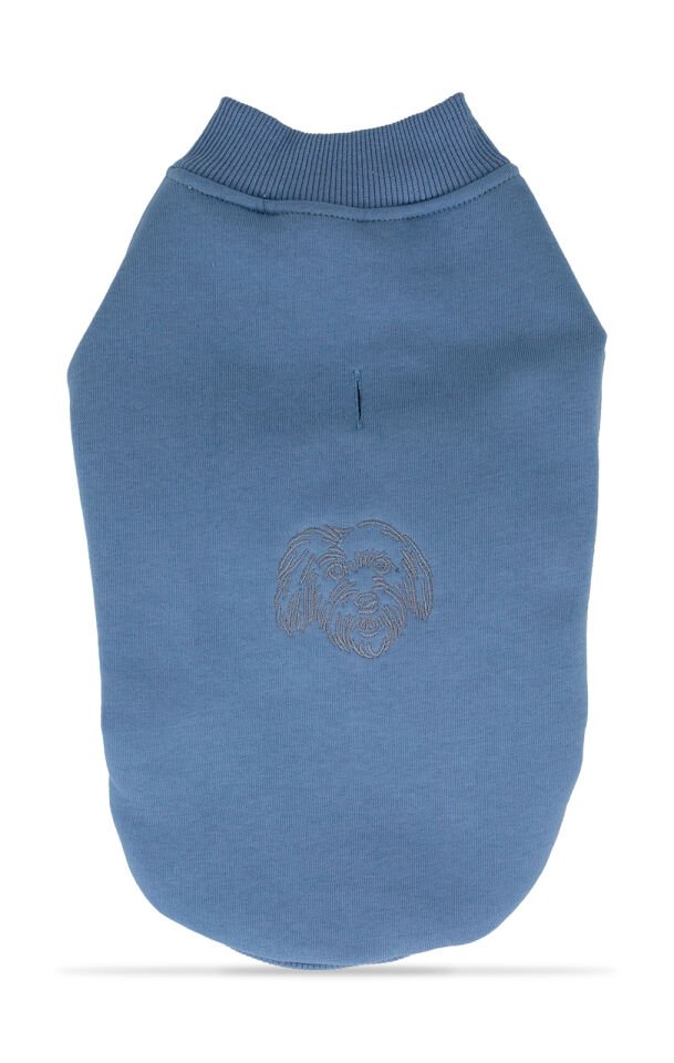 Mavi Kapşonsuz Sweetshirt