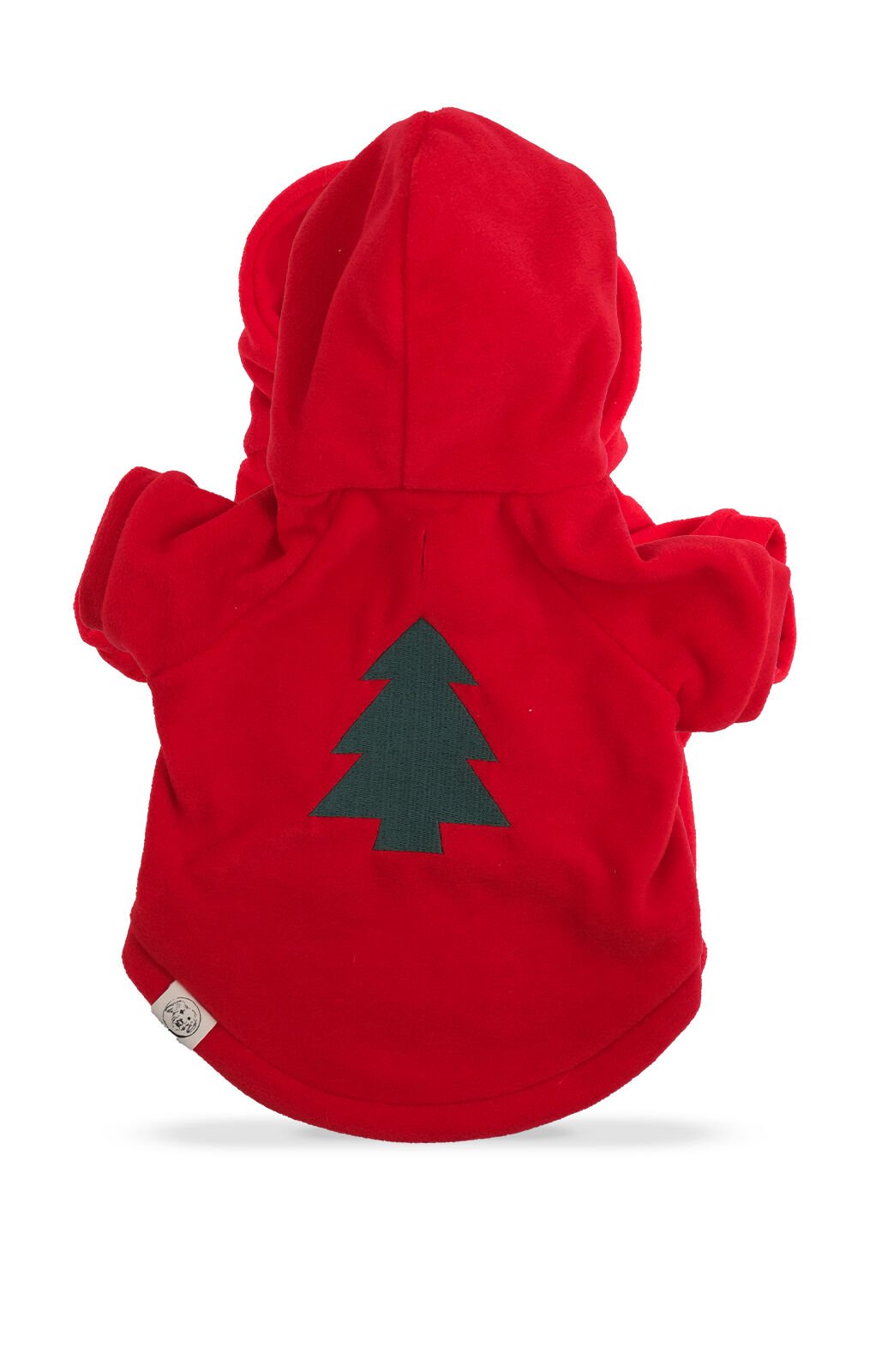 Çam Nakışlı Kırmızı  Kapşonlu Sweetshirt