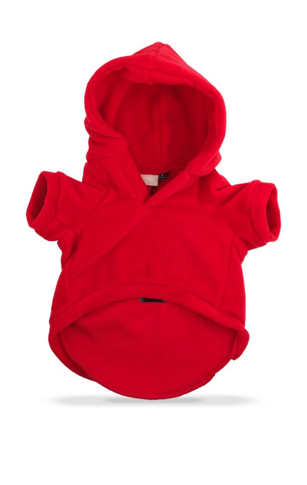 Çam Nakışlı Kırmızı  Kapşonlu Sweetshirt