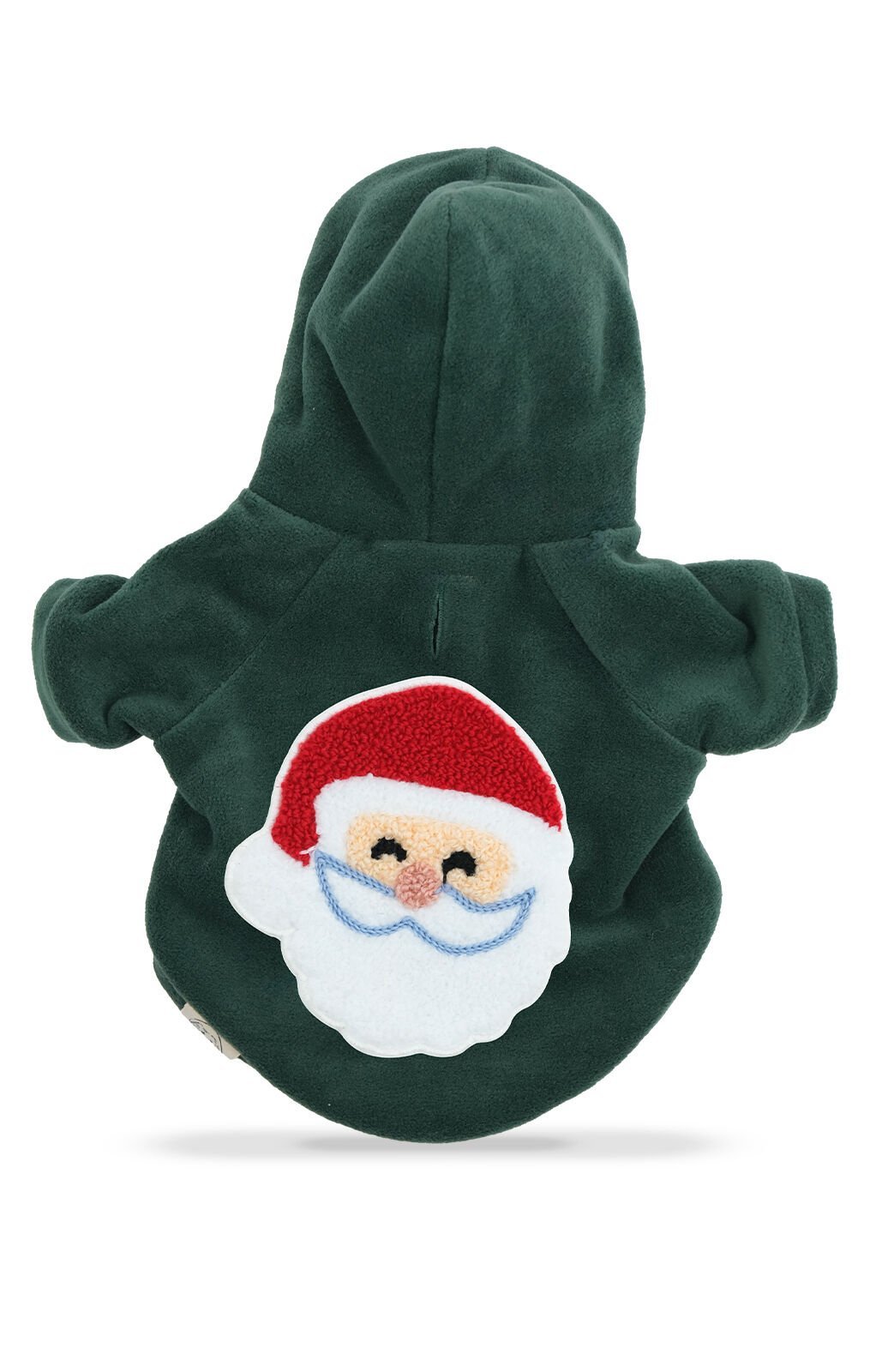 Noel Baba Nakışlı Yeşil Kapşonlu Sweetshirt