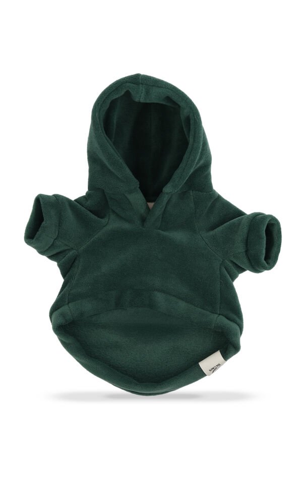 Noel Baba Nakışlı Yeşil Kapşonlu Sweetshirt