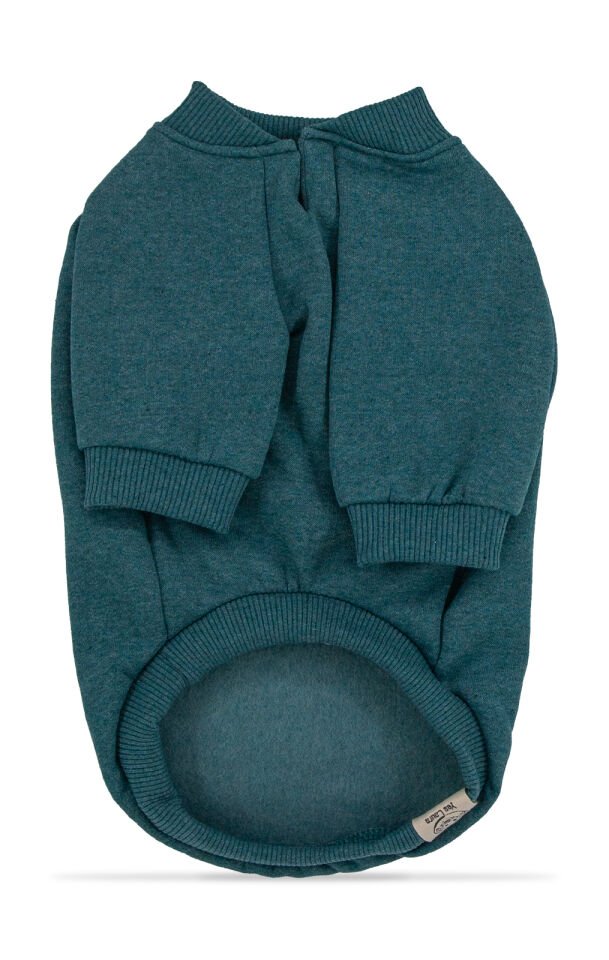 Petrol Yeşili Kapşonsuz Sweetshirt