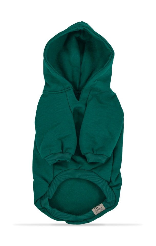 Koyu Yeşili Kapşonlu Sweetshirt