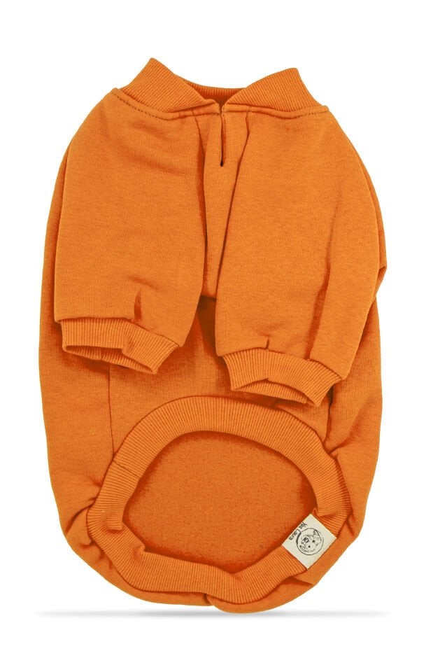 Hardal Sarısı Kapşonsuz Sweetshirt